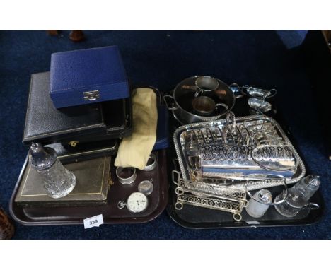 A collection of EPNS including entree dishes, christening cups, cased cutlery, pocket watches, salts etc Condition Report:Ava