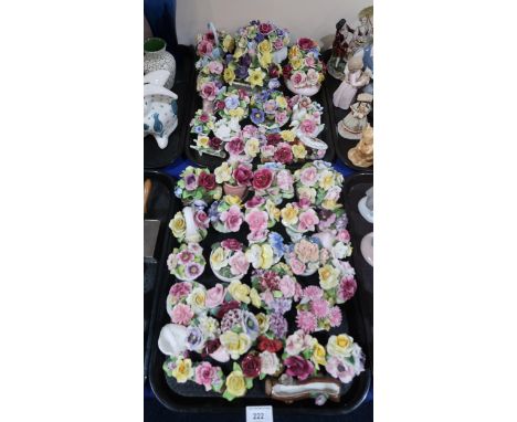 A large collection of porcelain flower posies, including Radnor, Royal Albert, Adderley etc Condition Report:Available upon r