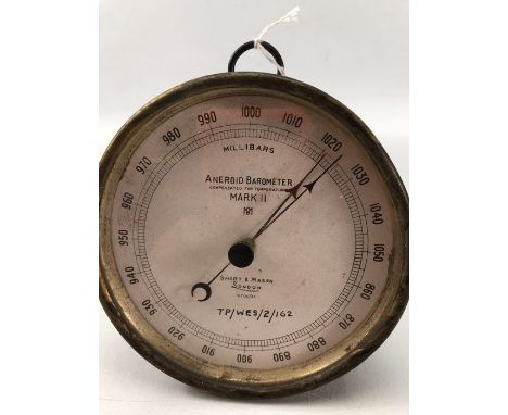 A Short &amp; Mason, London aneroid barometer Mark II, approx13cm diameter