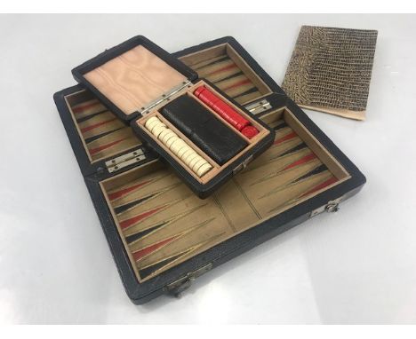 Travel backgammon set