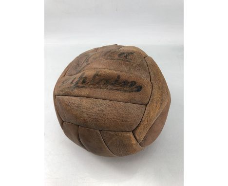 Vintage leather lace-up football hand sewn, CAPTAIN no. 5