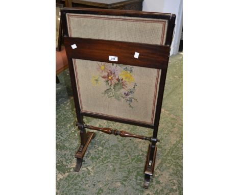 A George IV mahogany firescreen, c.1825