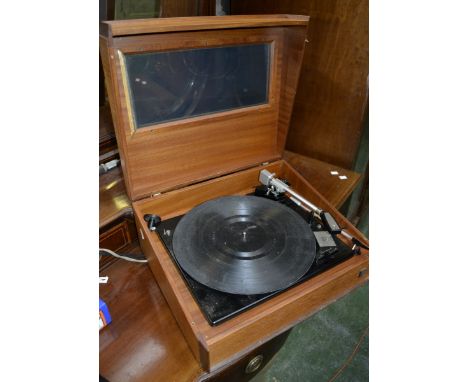 A vintage Garrard SP25 MKII record player, teak case.