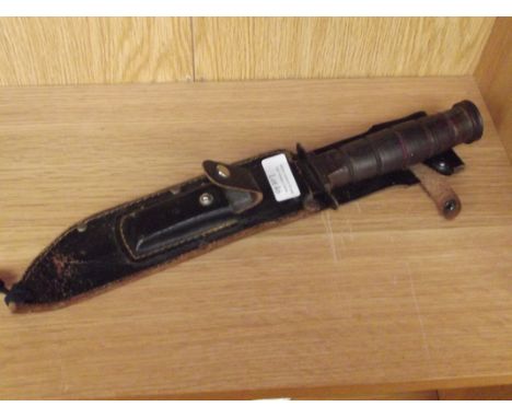 Vintage Bowie type knife and sheath 
