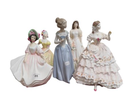 5 VARIOUS FIGURES TO INCLUDE DOULTON, COALPORT AND NAO 