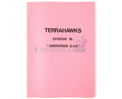 Terrahawks - Production used shooting script for Episode 16 'OPERATION S.A.S.' used in the production of Terrahawks, the 1980