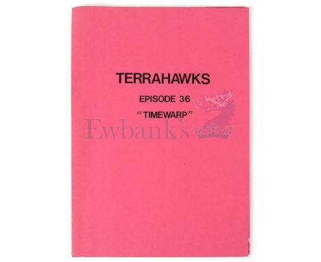 Terrahawks - Production used shooting script for Episode 36 'TIME WARP' used in the production of Terrahawks, the 1980s Briti