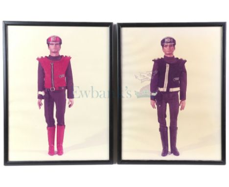 Captain Scarlet - 10 framed photos from Bray Studios showing the puppets, on the photos you can see the string attached to ea