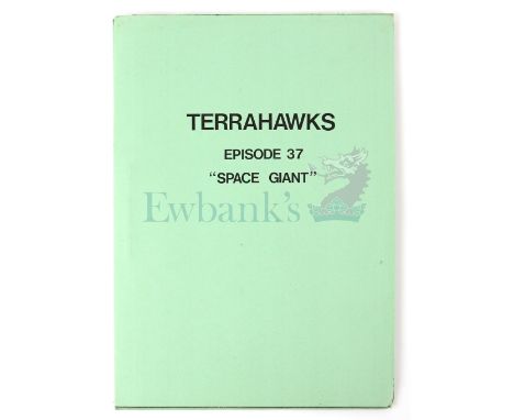 Terrahawks - Production used shooting script for Episode 37 'SPACE GIANT' used in the production of Terrahawks, the 1980s Bri