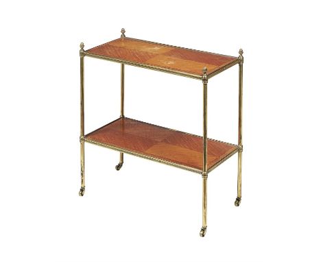 Y A satinwood, rosewood banded, and gilt brass étagère, late 19th century, 61cm high, 58cm wide, 35cm deepCondition Report: M