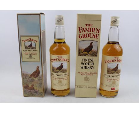 Boxed bottle of The Famous Grouse Finest Scotch Whisky and another 
