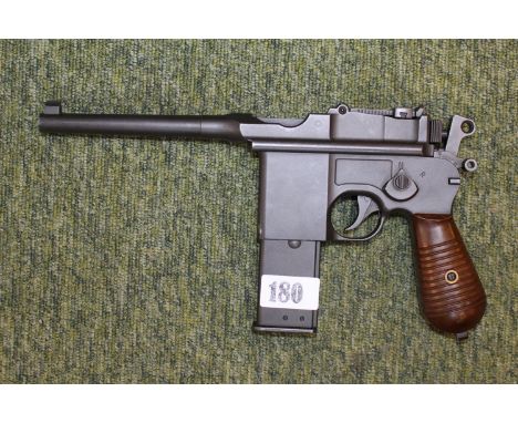 Airsoft WW2 German M-96 Mauser Pistol with Leather holster * Please supply UKARA number if purchasing 