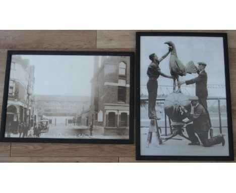 Spurs Memorabilia Early Large Images of the Entrance to white Hart Lane &amp; Buffing Up The Tottenham Hotspur Cockerel. Larg