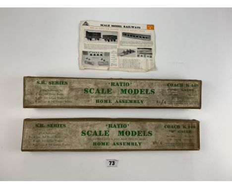 2 boxed S.R.Series ‘Ratio’ Scale Models, Coach K448 and K449
