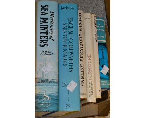 Antiques books - a pocket size English silver Hall marks book;  Pocket Money Guide book;  Silver for Collectors by Eleanor Hu