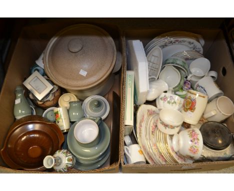 Ceramics - a Colclough part tea set, printed with summer flowers; a Staffordshire Duchess pattern part dinner service; royal 