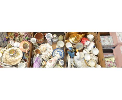 Ceramics - decorative figures; teawares; Royal Worcester; boxed mugs;   etc (4)