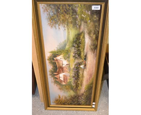 Les Parsons (Contemporary)
Playing by the Farm on a Summers Day
signed, oil on canvas