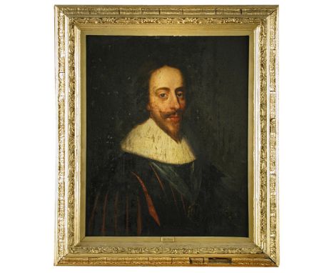 Attributed to Henry Stone (known as "Old Stone") (British, 1616-1653) Portrait of King Charles I, head and shoulders, wearing