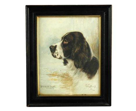 § Reuben Ward Binks (British, 1880-1950) A head of an English Springer Spaniel, Field Trials Champion Hemlington Kalgar signe