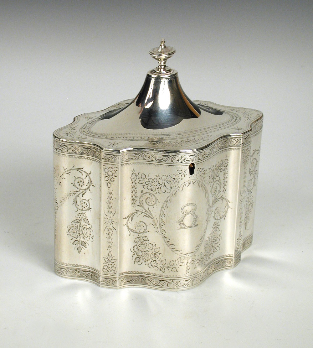 A George Iii Silver Tea Caddy, By Hester Bateman, London 1786, The 