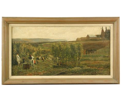 John William Buxton Knight (British, 1843-1908) Hop pickers, Kent one signed lower left "John Buxton Knight" and the other si