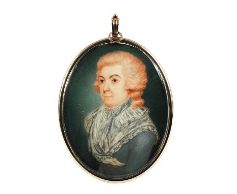 Henry Bone, RA (British, 1755-1834) Portrait of Charles Genevieve Louis Auguste André Timothée d'Eon de Beaumont, called Le C