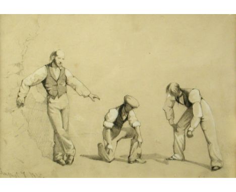 The Reverend Calvert Richard Jones (British, 1802-1877)  Studies of men working and talking and marine subjects with sailing 