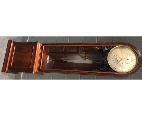 E. Dodds, Blyth, a 19th century mahogany longcase Regulator, the 13inch (33cm) circular signed silvered dial with subsidiary 