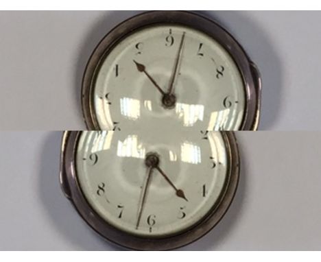 Thomas Anns, Highworth - a silver pair cased pocket watch, the white enamel dial printed with Arabic numerals in black, the v