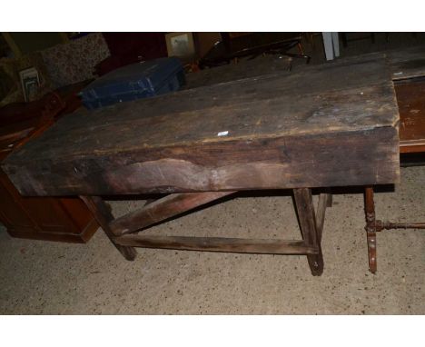 Large wooden work bench, 196cm long