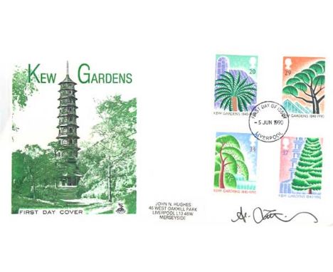 Unusual 1990 Kew Gardens first day cover autographed by famous gardener and television presenter Alan Titchmarsh.  Good condi