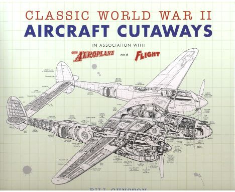 40 BOB pilots Large hardback book of Classic World War Two Aircraft Cutaways, with a large bookplate inside signed by over 40