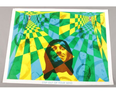 A 1967 Step Out Of Your Mind psychedelic poster by Astro Posters. 45cm x 57cm.  