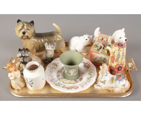 A tray of ceramics. Includes Coopercraft, Royal Doulton, Old Tupton Ware, Poole etc.  