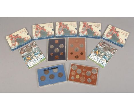 A large collection of collectors coins, to include five 2015 Royal Mint Â£2 Royal Navy uncirculated coins, two 1982 World Cup