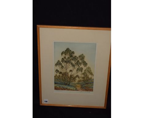 A colour etching, by James Priddey - "Bluebells", signed and inscribed; signed and inscribed verso.