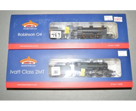 Bachmann Branchline: 00 gauge Robinson 04 63598 BR Black early emblem Locomotive; and a Branchline 00 gauge IVATT Class 2MT T
