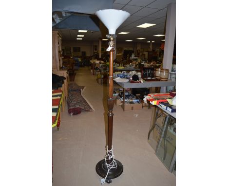 A 20th Century mahogany standard lamp.