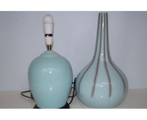 Modern vase together with a table lamp height of vase 43 cm 