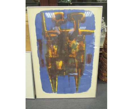 Henry Cliffe (1919 - 1983), An Abstract of two figures, lithograph, number 10/30, signed and dated '60 in pencil, 79 x 56cm  