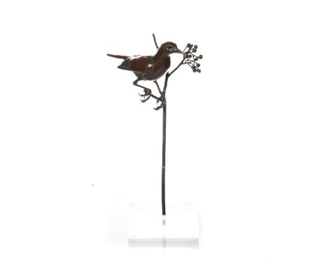 Robin Kenneth Lewis (South African 1942-1988) STARLING signed and dated '80 bronze height: 41,5cm (excluding Perspex base) 