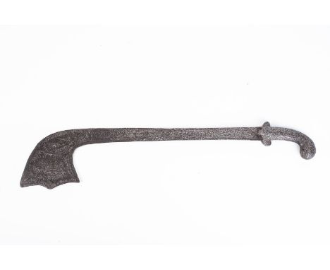 INDO-PERSIAN KORA SWORD, c.1800 These are the national swords of Nepal. Engraving on the handle and blade. Used as a sacrific