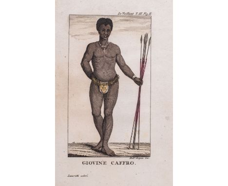 TWO LE VAILLANT PLATES [Milan: Dalla Tipografia Sonzogno e Comp, 1816] Copper engraving, hand coloured, light remains of tape