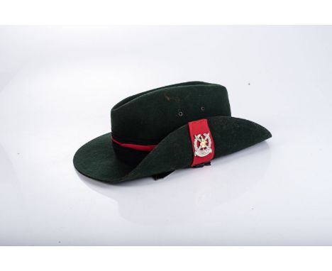 ZIMBABWE ARMY SLOUCH HAT Former Rhodesian African Rifles slouch hat that, after 1980, were changed and used by the Zimbabwe/R