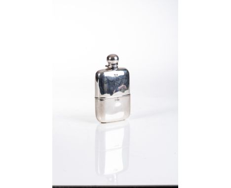 A GEORGE V SILVER HIP FLASK, G &amp; J W HAWKSLEY, SHEFFIELD, 1916 Detachable cup18cm long, 354g all in 