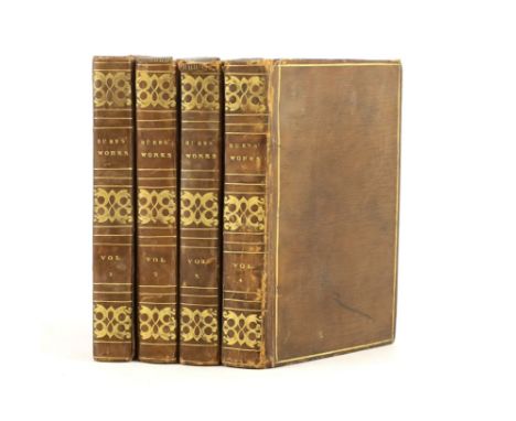 ° ° Burns, Robert - The Works, 4 vols, 12mo, contemporary straight-grained morocco, lacking portrait, Richards and Co., Londo
