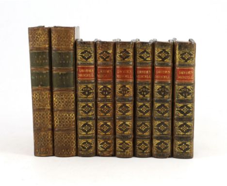 ° ° Fielding, Henry - The History of Tom Jones….2 vols, 8vo, half calf, with portrait, after Hogarth and 8 plates by George C