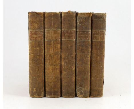 ° ° Smollett, Tobias - The History of England, 5 vols, 8vo, tree calf, with authors  portrait and 11 other portrait engraving