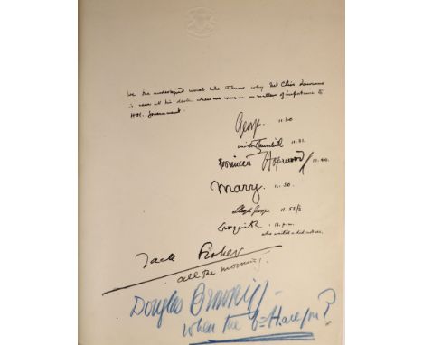 ° ° An early 20th century album of manuscript poetry and verse, in a fine calligraphic hand, mainly in black ink, with rubric